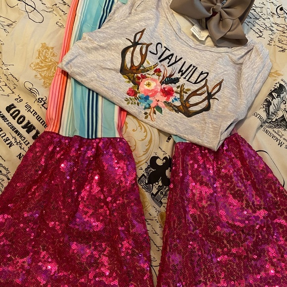 Little girls 3 piece stay wild set - Picture 3 of 3